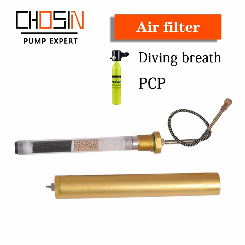 

30MPA 4500psi PCP air compressor Filter, scuba cylinder, scuba filter. Activated carbon breath filter.PCP oil-water separator