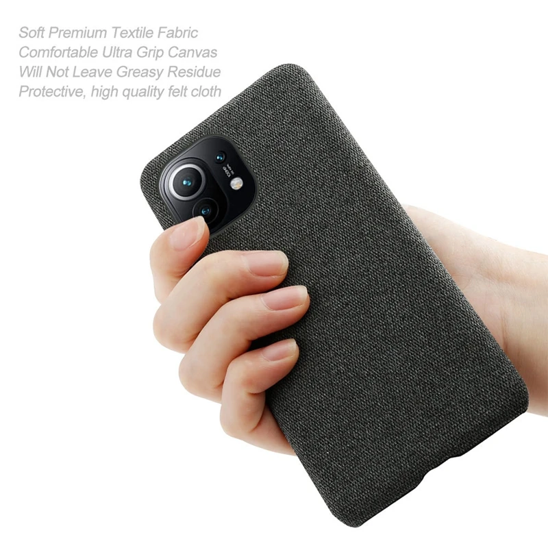

Simple Solid Color Cloth Pattern Mobile Phone Case for Xiaomi 11-Unisex