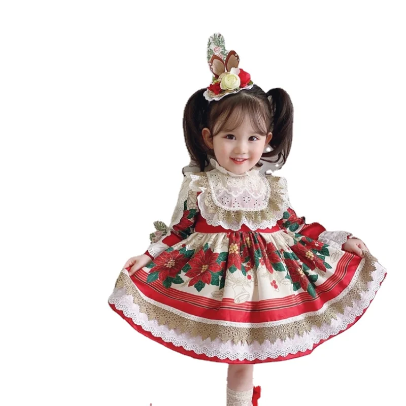 Новинка осенне-зимние платья на заказ для девочек в испанском стиле детские