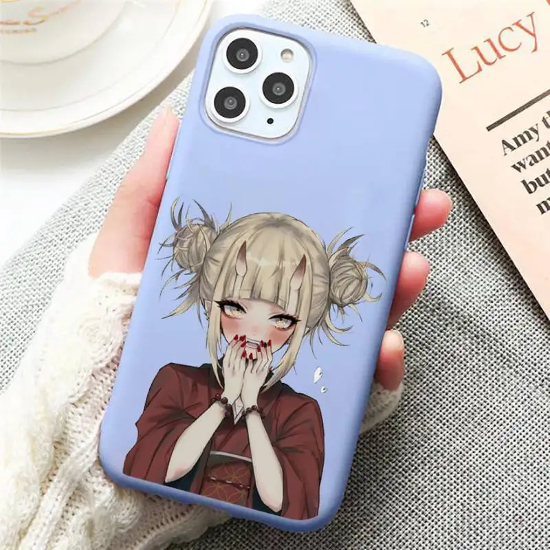 

Anime My Hero Academia Cross my body Phone Case Candy Color Blue for iPhone 11 12 pro XS MAX 8 7 6 6S Plus X 5S SE 2020 XR