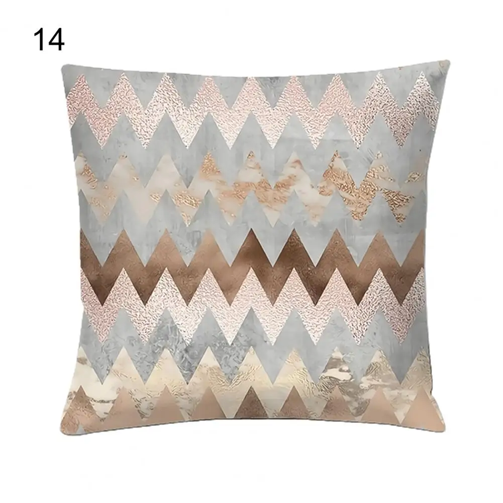 

Peach Skin Unique Pattern Pillow Covers Square Accent Pillowcases for Sofa Decor