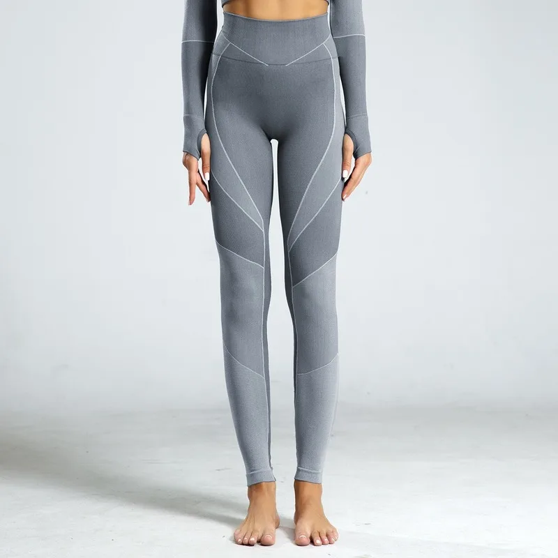 

Knitting Yoga Pants Legging Anti Cellulite Women High Waist Leggings Push Up Black Compression for Sports Seamless Running Gym