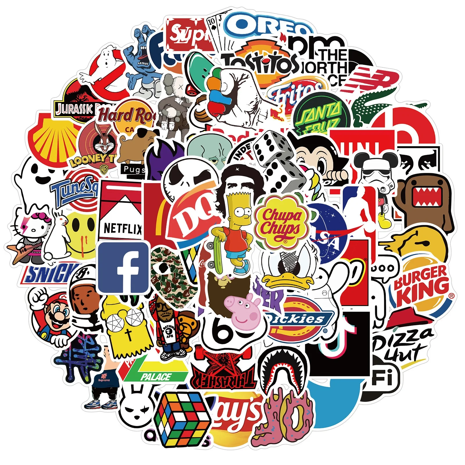 10/50/100 шт. водонепроницаемые наклейки для скейтборда автомобиля гитары мотоцикла