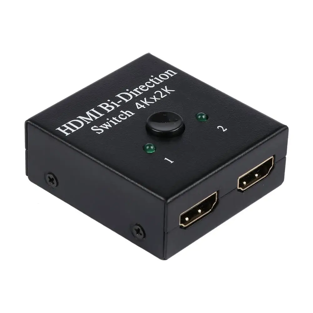 

2-Port HDMI Bi-directional Switch 2x1 Switcher 1x2 Splitter Selector 3D Supports HDTV, Blu-ray player, smart TV box, etc