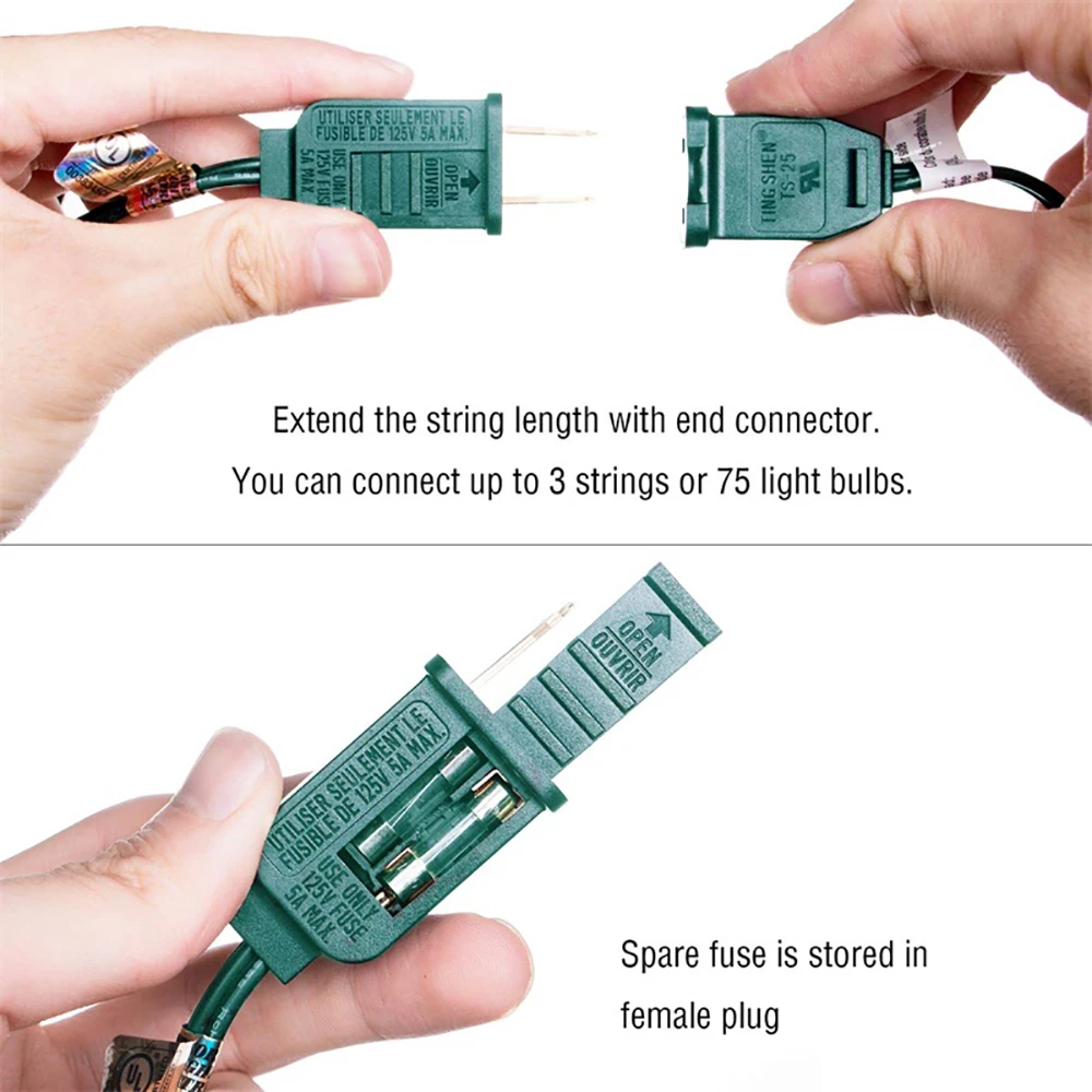 Светодиодный светильник гирлянда LITOM Рождественский уличный водонепроницаемый