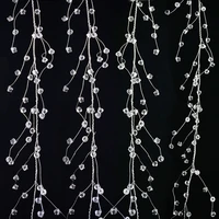 100120150cm acrylic crystal beads curtain garland droprain bead branch string crystal bead wedding party decoration supplies