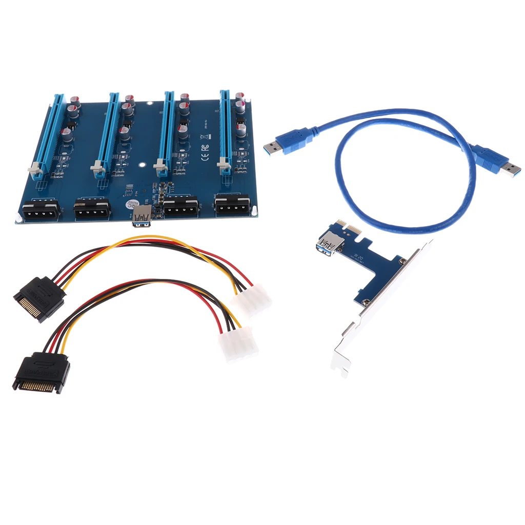 Lovoski 1 комплект PCI E 1X до 4 PCIE 16X слоты для расширения платы адаптеров|Компьютерные
