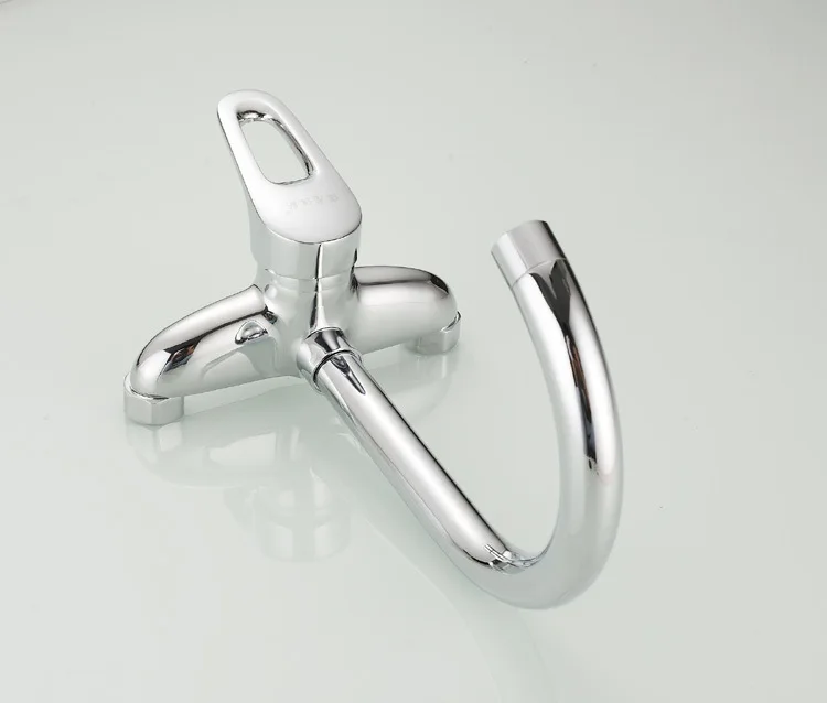 Модный кухонный кран горячей и холодной воды полированный хромированный