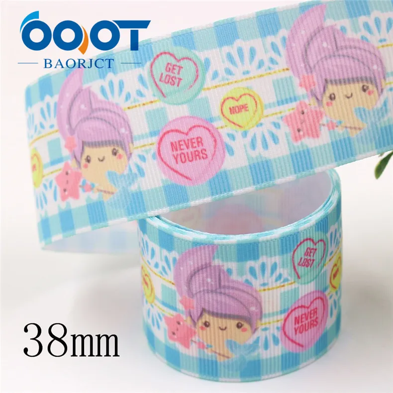 I-19809-1835 OOOT BAORJCT I-19809-1831, 38 мм 10 ярдов мультфильм термотрансферные печатные корсажные ленты, ленты ремесла, лук крышка DIY аксессуары - Цвет: I-19809-1835