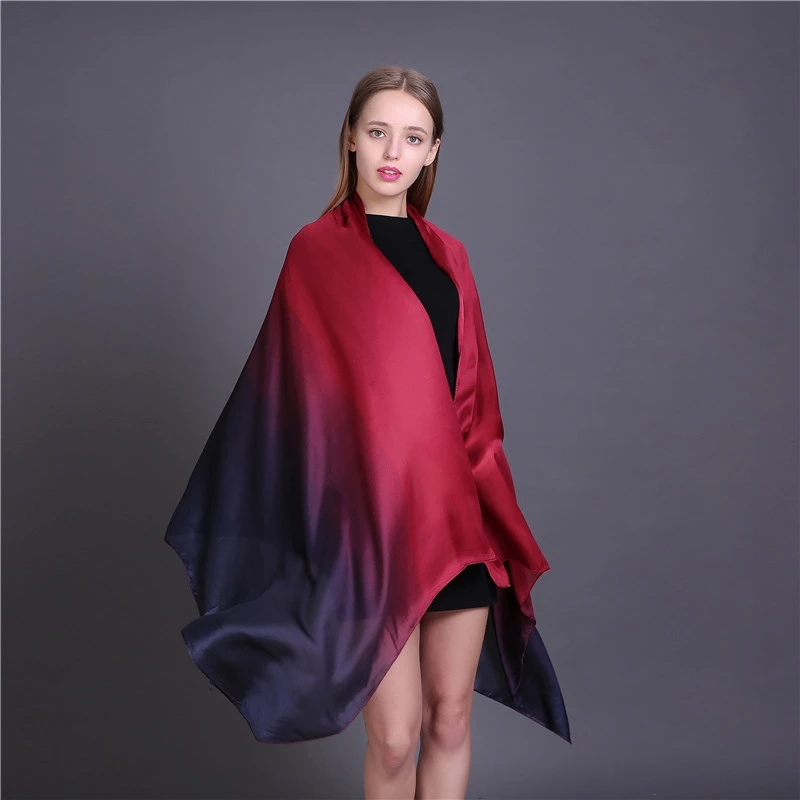 Роскошный брендовый женский шелковый шарф LARRIVED из чистого шелка шали