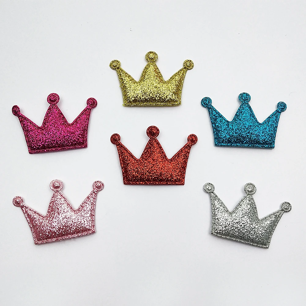 10/20 шт. блестящие золотистые нашивки с короной и звездами аппликация блестками