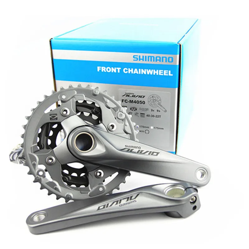 170mm No BB Box SHIMANO ALIVIO FC-M4050/FC-T4060 Звездочка горный велосипед 9/27 скорость полый один зубчатый колесо 40T 170 мм и BB52 с коробкой - Цвет: 170mm No BB Box
