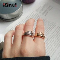 kinel retro authentic 925 sterling silver feather wings adjustable finger ring ladies sterling silver not allergic jewelry gift