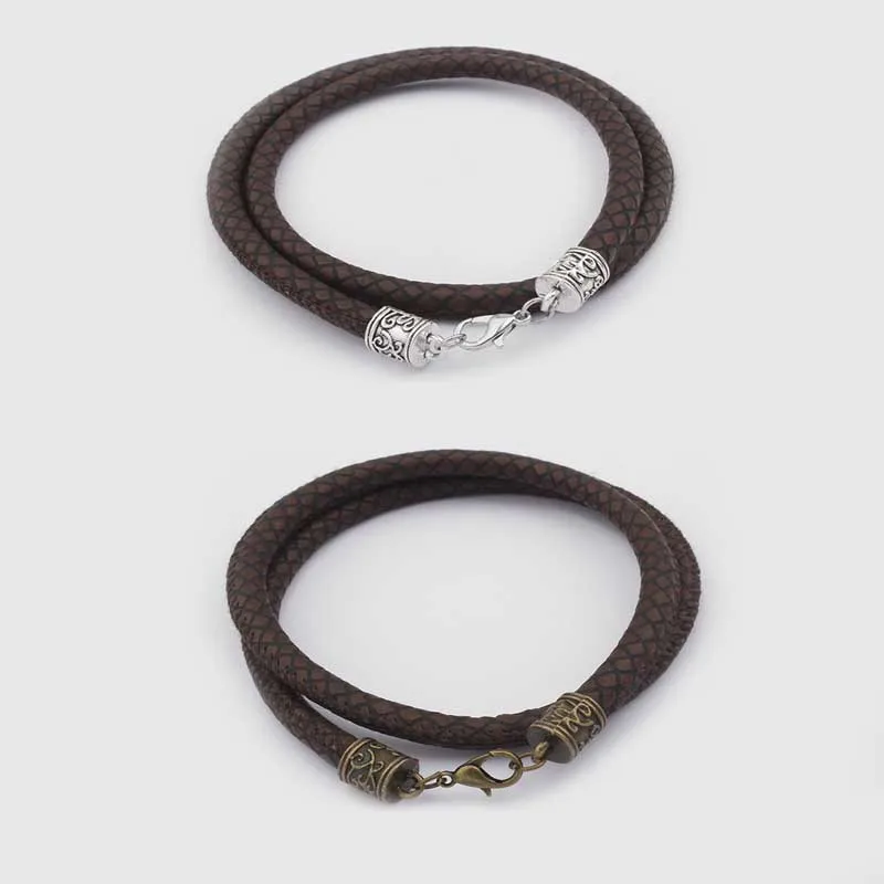 5 sets Zinc Alloy Clasp Lobster Clasps Hook End Caps Connectors For 5/6/7/8/10mm Leather Cord Bracelet Necklace Jewelry Making
