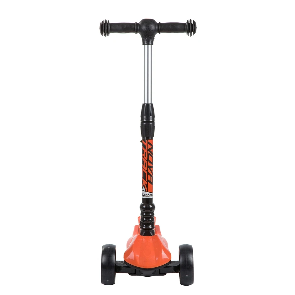 Самокат кикборд &quotNovatrack RainBow&quot подростковый складной (оранжевый)|Самокаты| |