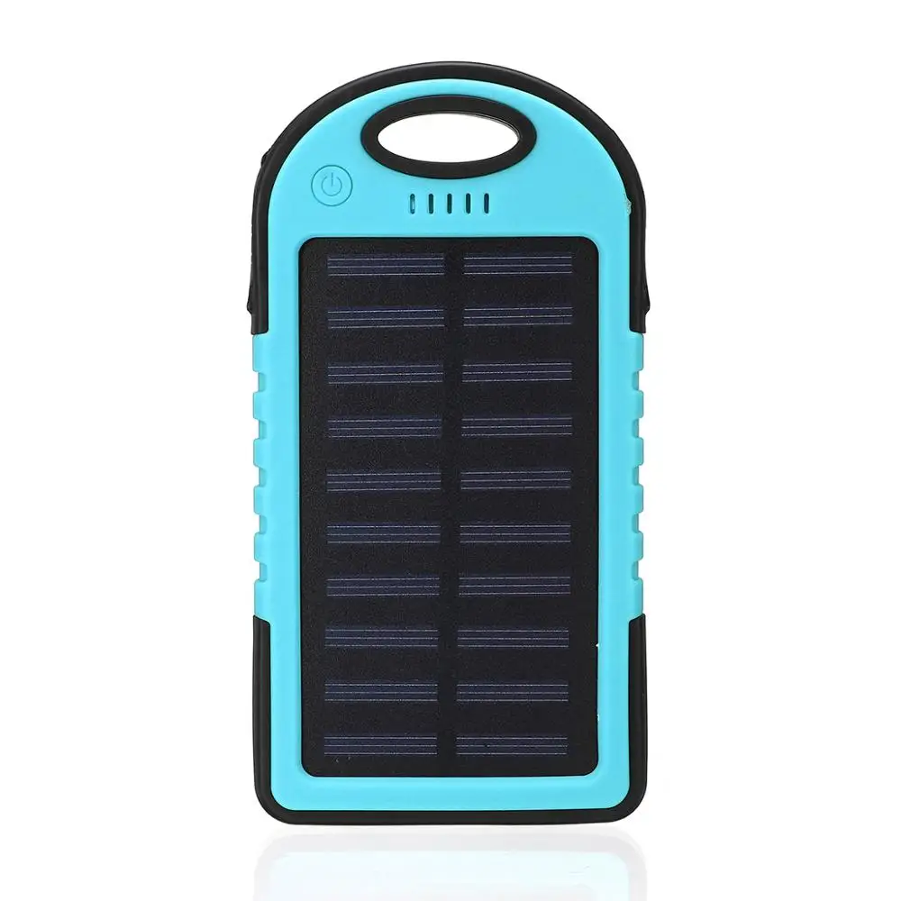 12000mAh Портативная солнечная панель с двумя USB аккумуляторами, зарядное устройство, зарядка, светодиодный элемент для солнечной батареи, зарядное устройство для телефона - Цвет: blue