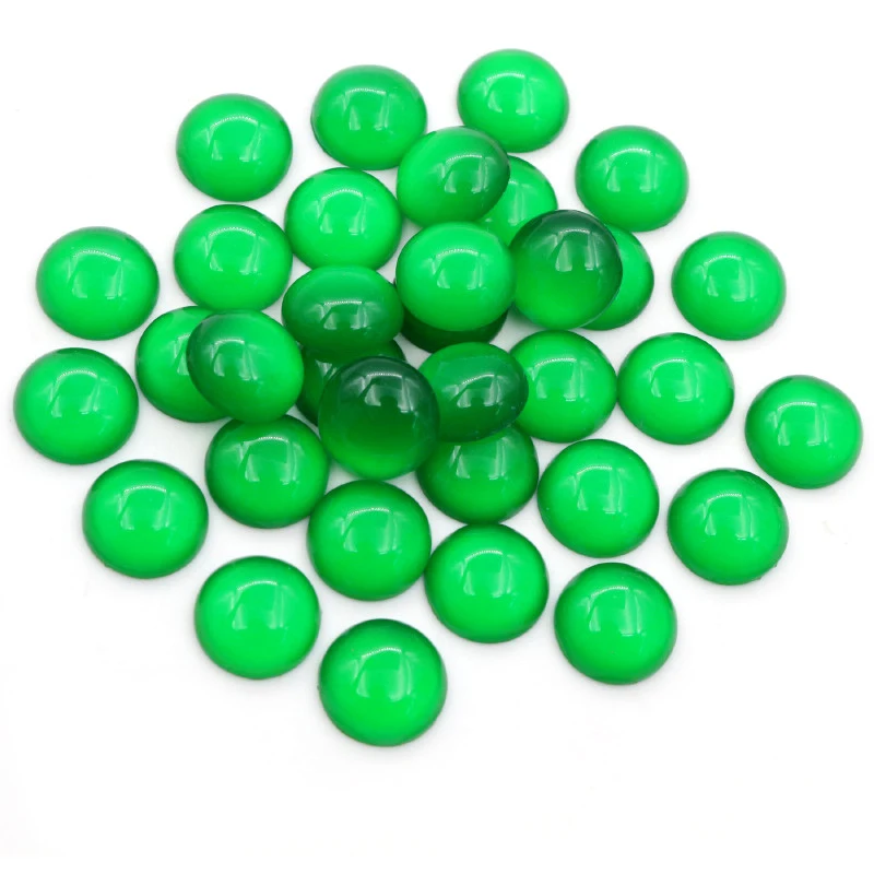 40 шт./лот 8 мм 10 12 цветной Янтарный Опал Кристалл Плоская задняя крышка кабошоны из