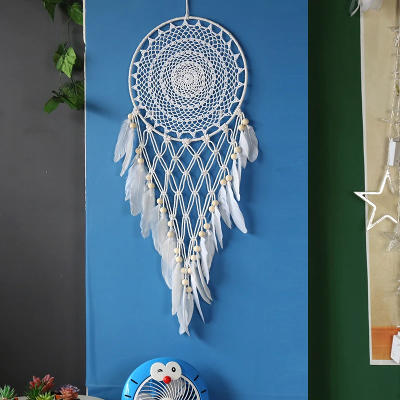

35cm Nordic Indian Dream Catcher Hand-Woven Large Macrame Dreamcatcher Decor For Wedding Party Home Decoration Tassel Pendant