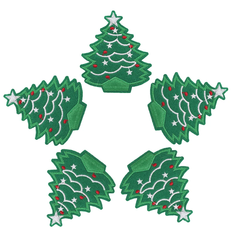 Мультяшные нашивки для одежды наклейки в виде Санты ткань на Аппликации значки с