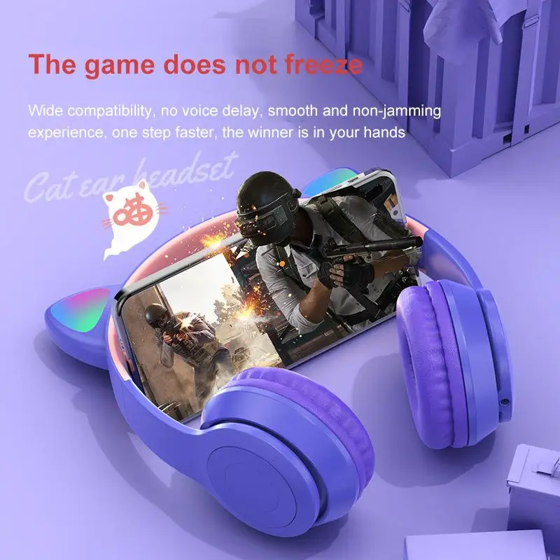

Wireless Headphone Waterproof Stereo Foldable Headset Earphone Sport Earphone With Microphone Noise Reduction Music Headset FM