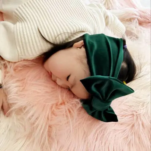 Velvet Bow Baby Girl Headband Newborn Toddler Hairband 6cm Soft Elastic + Lot | Мать и ребенок