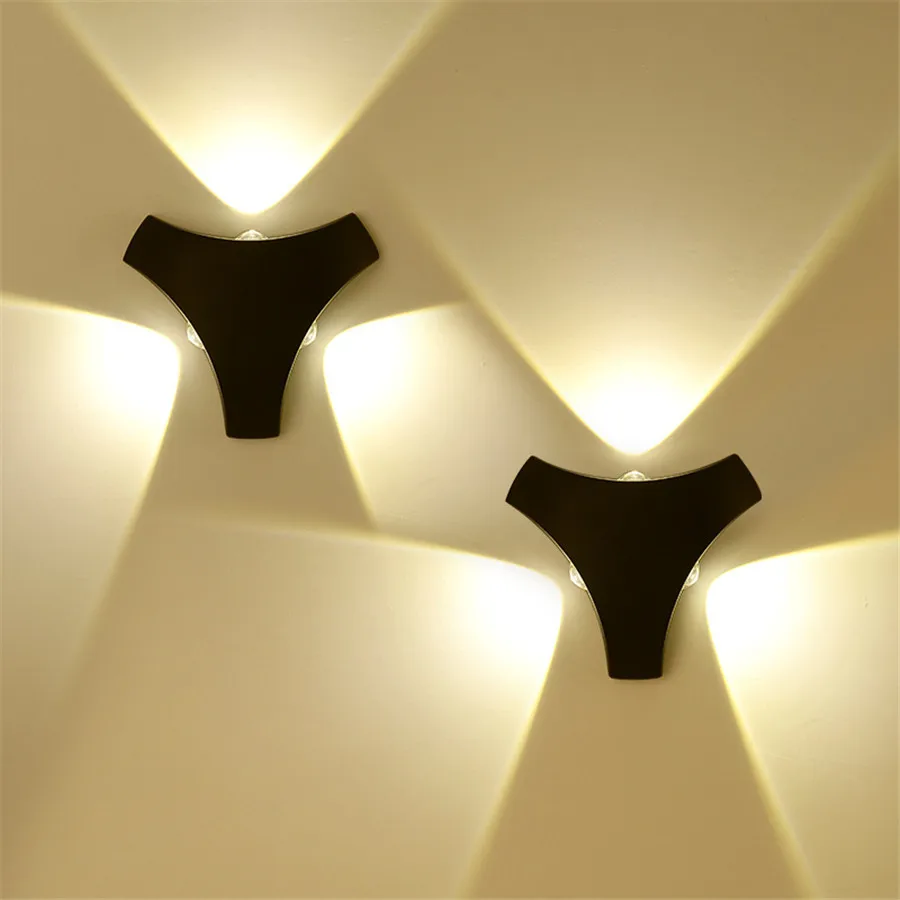 

Beiaidi 3W 9W Triangle LED Wall Light Narrow Beam Modern Outdoor Waterproof Wall Light Porch Light Villa Exterior Wall Light