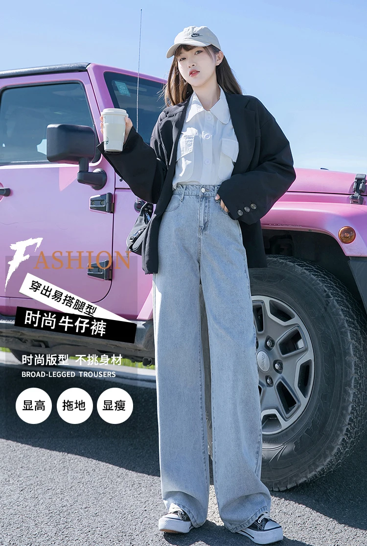 

Женские джинсы с широкими штанинами, винтажные мешковатые джинсовые брюки с высокой талией в полную длину, 2021