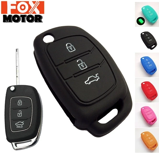 3 Кнопка Силикон Remote Флип Key Cover Fob чехол пригодный для Hyundai Avante Porter Grandeur Sonata Santafe I30