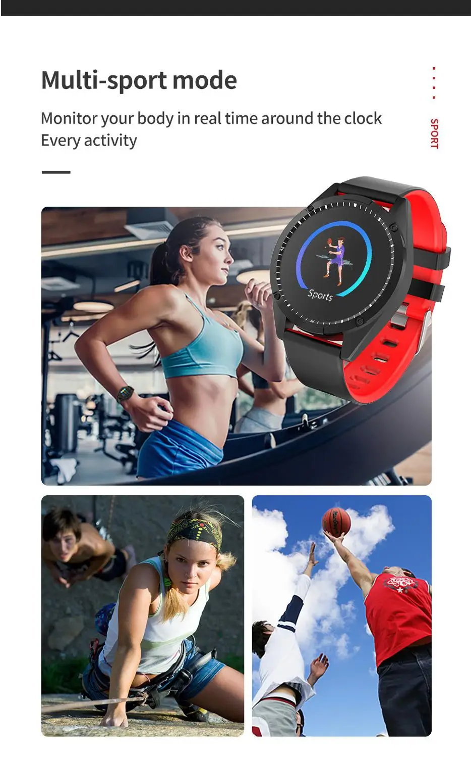 Спортивные Смарт-часы для мужчин и женщин пульсометр монитор кровяного давления