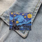 LT998 Van Gogh коллекция эмалевых булавок для лацканов значков для шляп украшение для одежды рюкзака ювелирные изделия аксессуары подарки для друзей