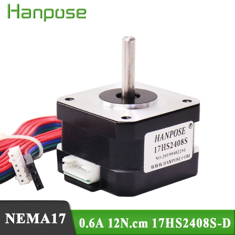 Бесплатная доставка 4 проводной шаговый двигатель Nema17 42bygh 28 мм 0.6A (17HS2408S) для CNC