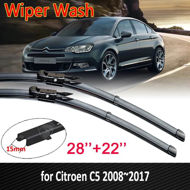 

for Citroen C5 2008~2017 MK2 RD TD Car Wiper Blades Front Windscreen Wipers Car Accessories 2009 2010 2011 2012 2013 2014 2015