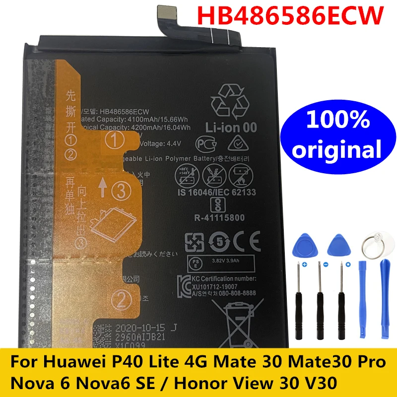 

Original New HB486586ECW For Huawei P40 Lite 4G JNY-L01A JNY-L02A JNY-LX1 JNY-LX2 JNY-L21A JNY-L21B JNY-L22A JNY-L22B Battery