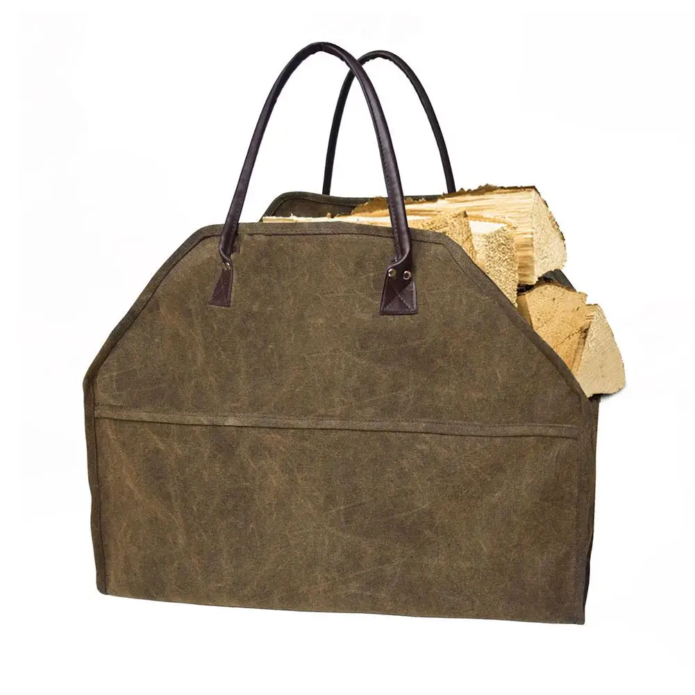 

Supersized Firewood Bag Large Capacity Felt Wooden Bag Canvas Storage Bag Log Camping Outdoor Holder Carry #SW