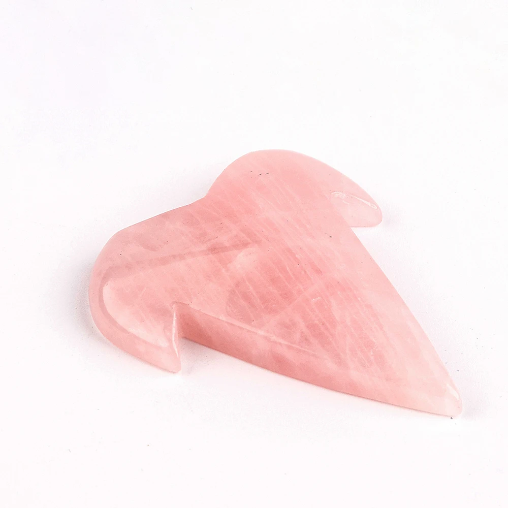 Подвеска в форме зуба акулы из натурального розового кварца ожерелье с