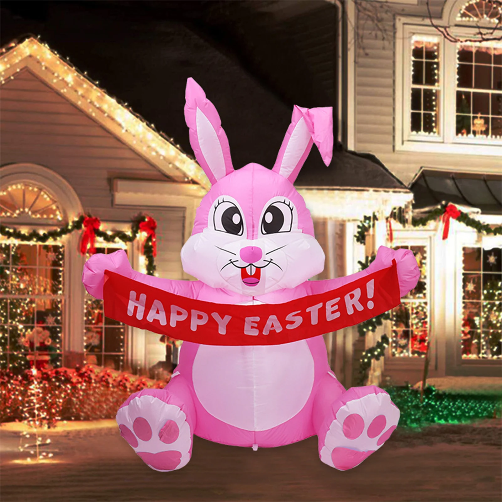 

4.9ft Easter Inflatable Bunny Party Decoration Yard Inflatable For Easter Holiday Party Home Shopping Mall Decoration Dropship