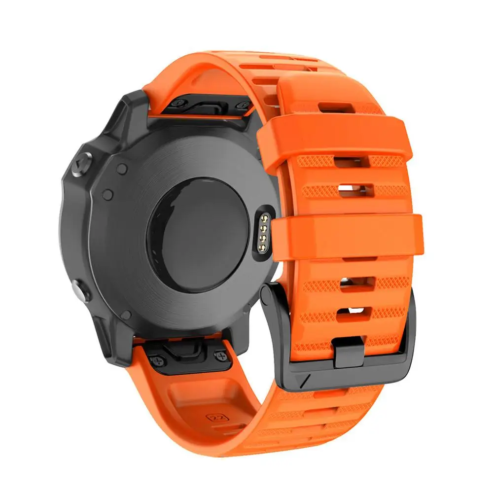 Ремешок Fenix5 для Garmin Fenix 6 6X Pro быстросъемный силиконовый браслет наручных часов fenix