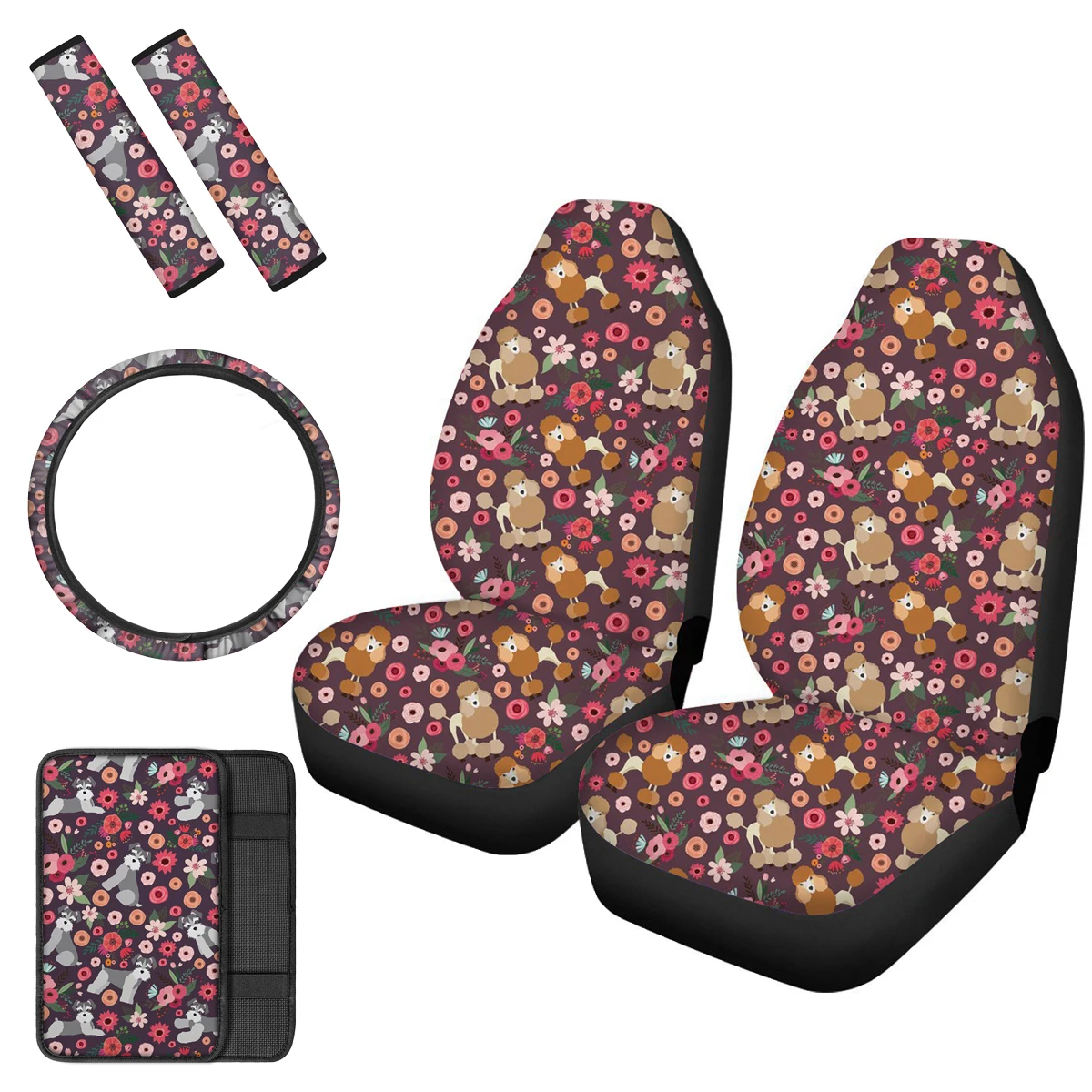 

Автомобильный подлокотник PinUp с принтом Ангельского пуделя, подлокотники, автомобильные подушки на руль, автомобильные подушки на сиденья, ...