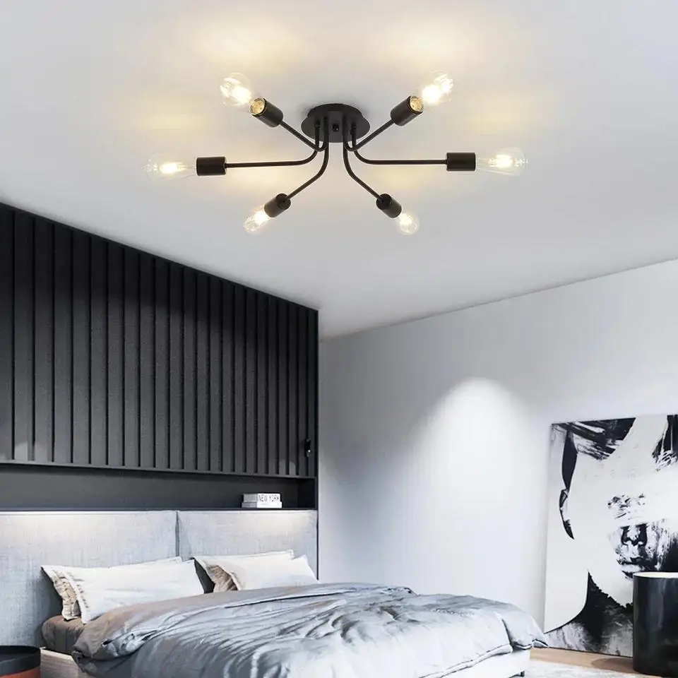 

Sinem Chandelier Monza Black Rustic Modern 6'lı Chandelier