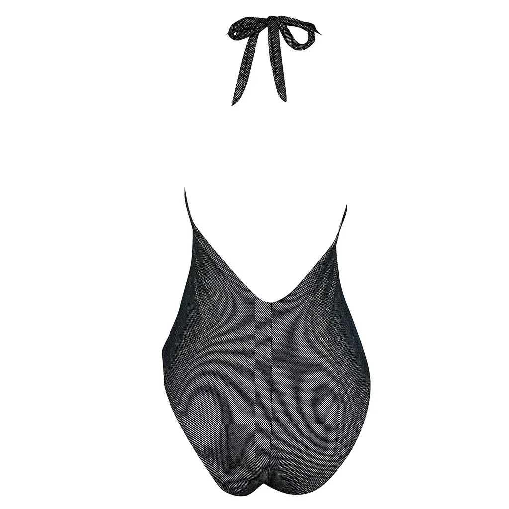 Новинка 2020 женский купальник расшитый блестками сексуальный цельный с v-образным