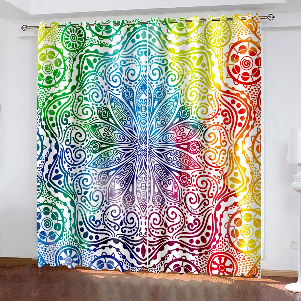 

Шторы с люверсами для украшения дома, занавески с узором в виде лепестков, для гостиной, спальни, черная шелковая ткань, степень затенения 90%