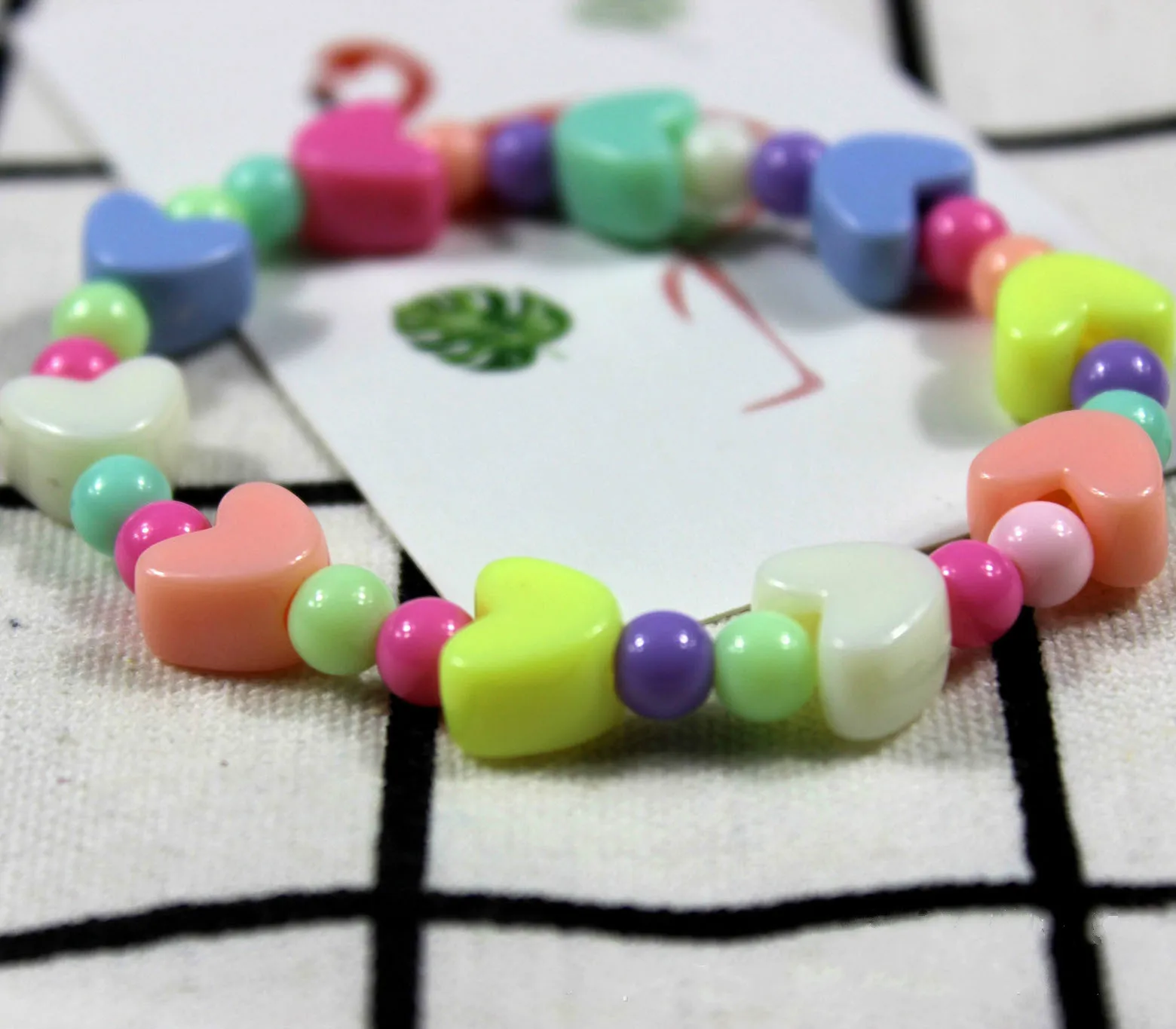 Летний стиль для детей милый яркий цветной мультяшный акриловый браслет с