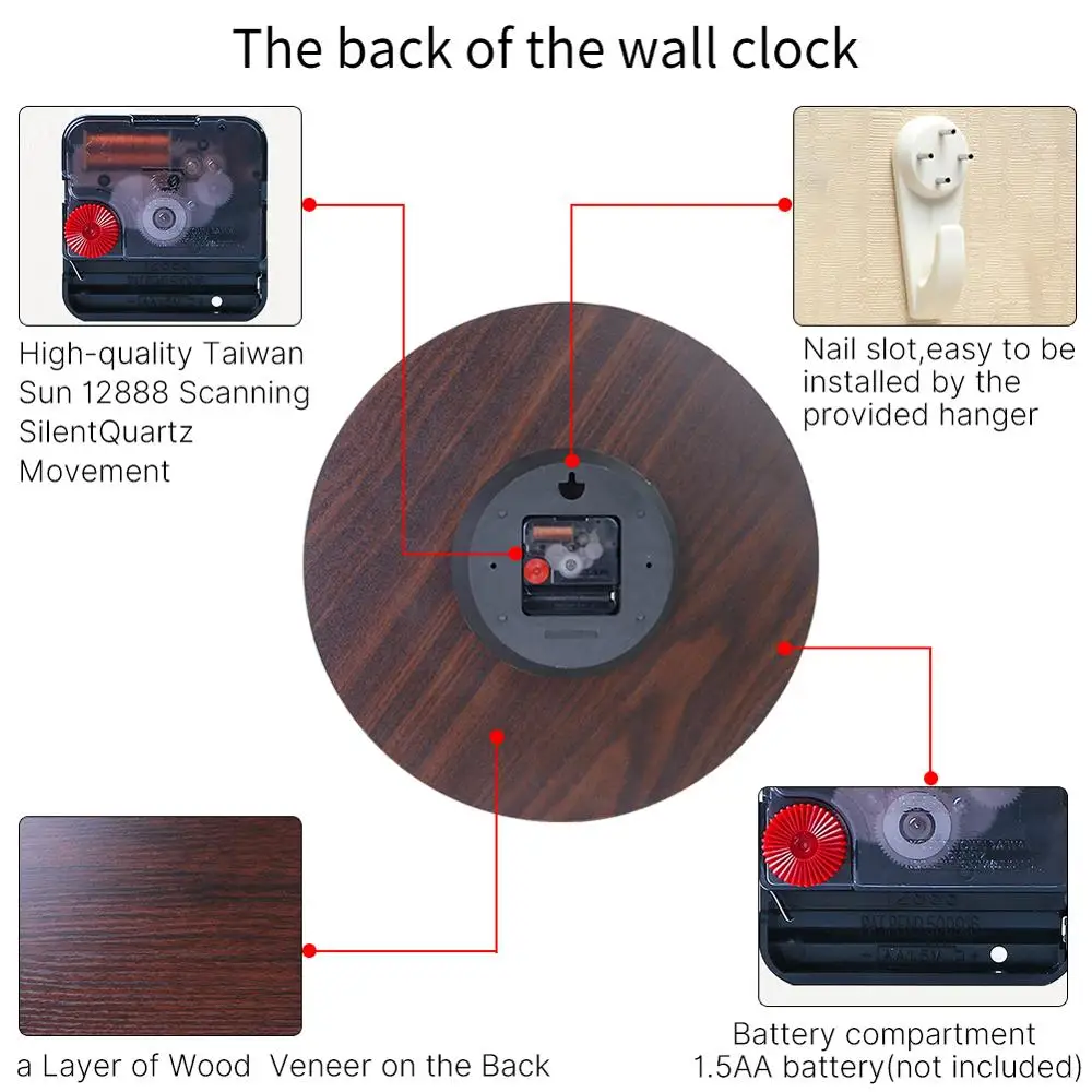 WONZOM настенные часы с цветочным узором деревянные картонные бабочки европейские