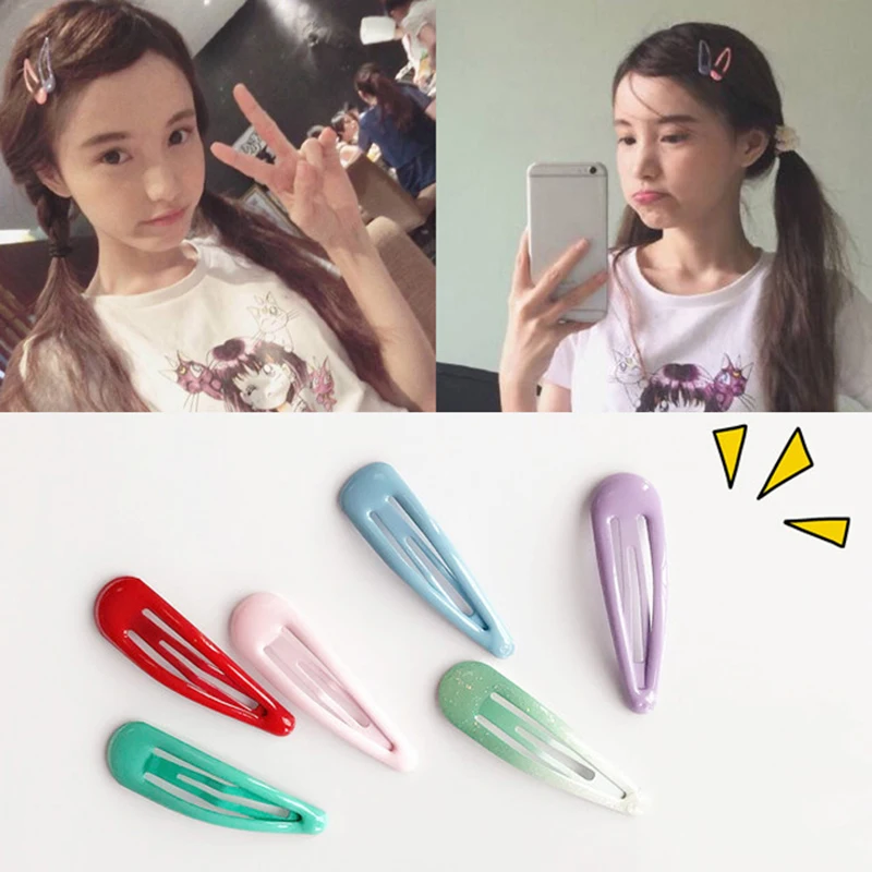 Новые милые яркие цветные заколки для волос BB блестящие Заколки женщин и девочек