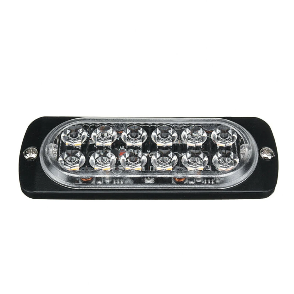 

12 LED Bright lights Amber Beacon Equipment Set Truck 36W Auto Bulb Hazard
