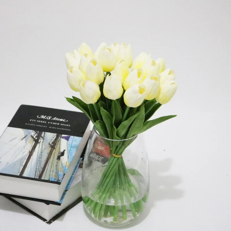 Новые искусственные цветы Искусственный тюльпан из искусственной кожи для дома