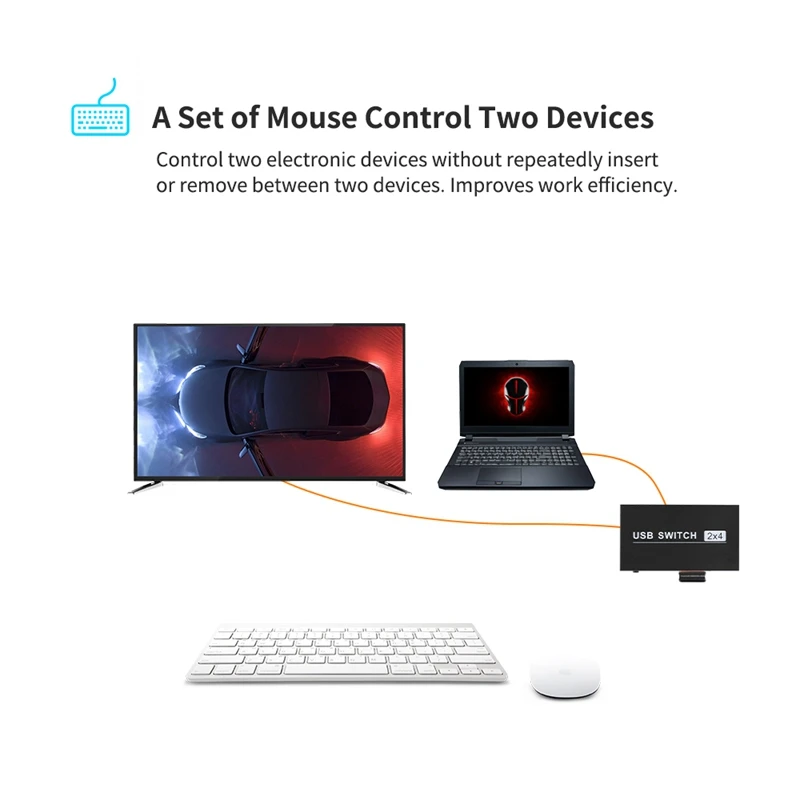 Usb коммутатор 2X4 периферийный 2 компьютера разделяющие 4 usb устройства Usb2.0