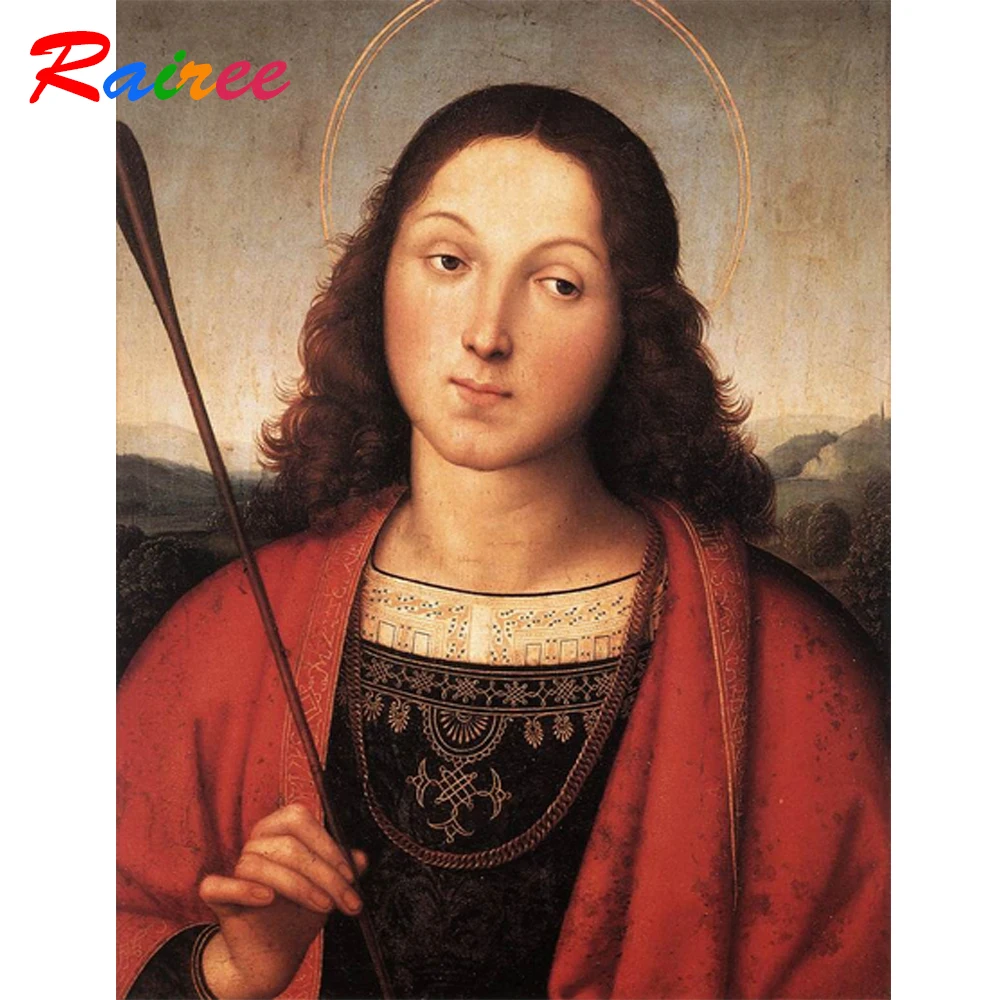 Картина-Мозаика из страз святого Себастьяна 5D | Дом и сад