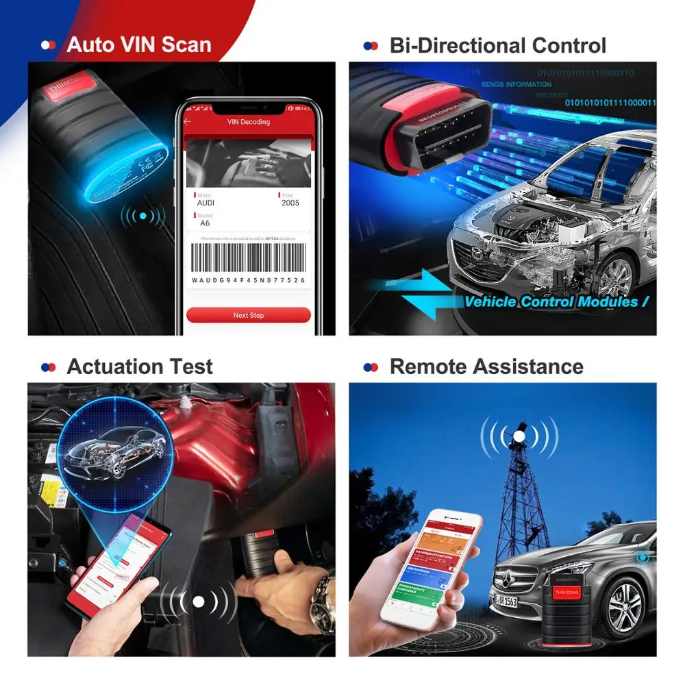 ThinkDiag старая версия Bluetooth считыватель кодов OBD2 сканер Andriod IOS диагностический
