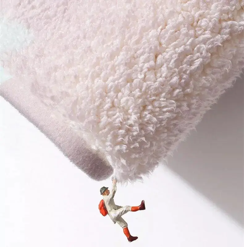 

New Cartoon Lamb Velvet Bedside Long Rug Children's Bedroom Carpet Non-Slip Absorbent Doormat Entrance Decorative Floor Mat